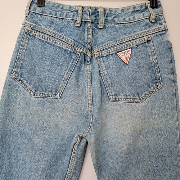 Guess VTG Zip Ankle High Rise Jeans Sz 29 (26W x 25L) 80s Prep George Marciano - Picture 2 of 13